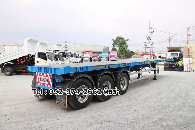 หางพื้นเรียบ สามเพลา  อู่ CIMC ปี 2564 (8294)