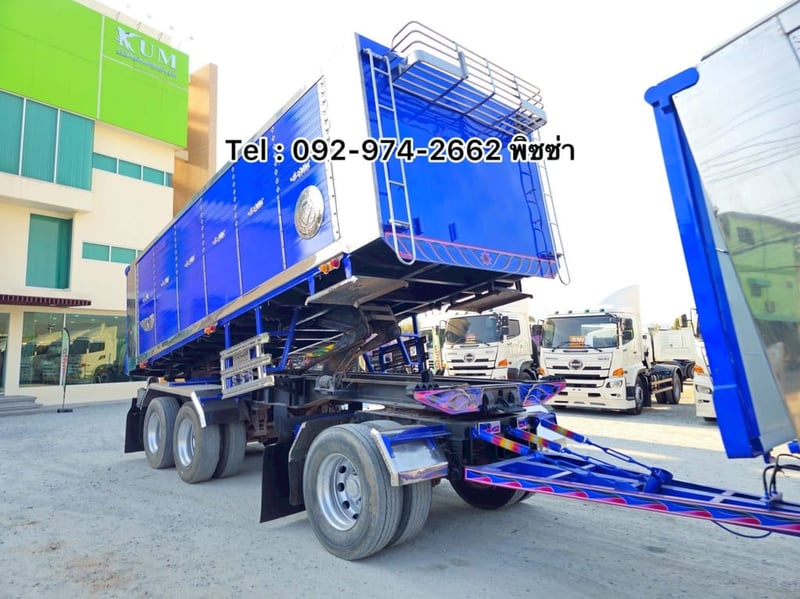 สิบล้อดั้มพ์พ่วงแม่ลูก ISUZU FXZ 360แรง ปี 66  หางดั้มพ์ สามเพลา อู่ ส.สมบัติ ปี 66 (5236,5237)