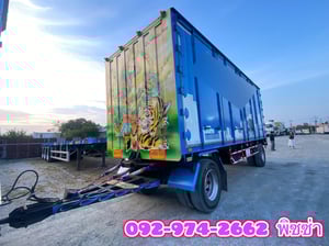 สิบล้อตู้พ่วงสิบบาน HINO  FL8J 260 แรง ปี 65  หางตู้สิบบาน สองเพลา อู่สมศักดิ์ บอดี้คาร์  ปี 65 (7642,7643)