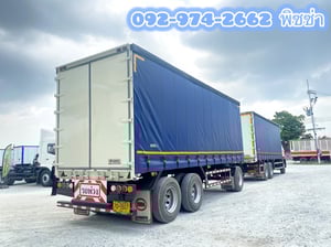 สิบล้อตู้ผ้าใบ HINO FL1A 344 แรงปี 67 ลูกพ่วงตู้ผ้าใบ สามเพลา อู่ สามมิตรปี 67 (5506)(5507) 