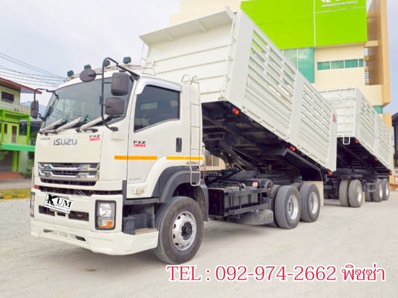 สิบล้อดัมพ์พ่วงแม่ลูก ISUZU FXZ 360 แรงปี 65