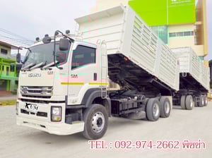 สิบล้อดัมพ์พ่วงแม่ลูก ISUZU FXZ 360 แรงปี 65