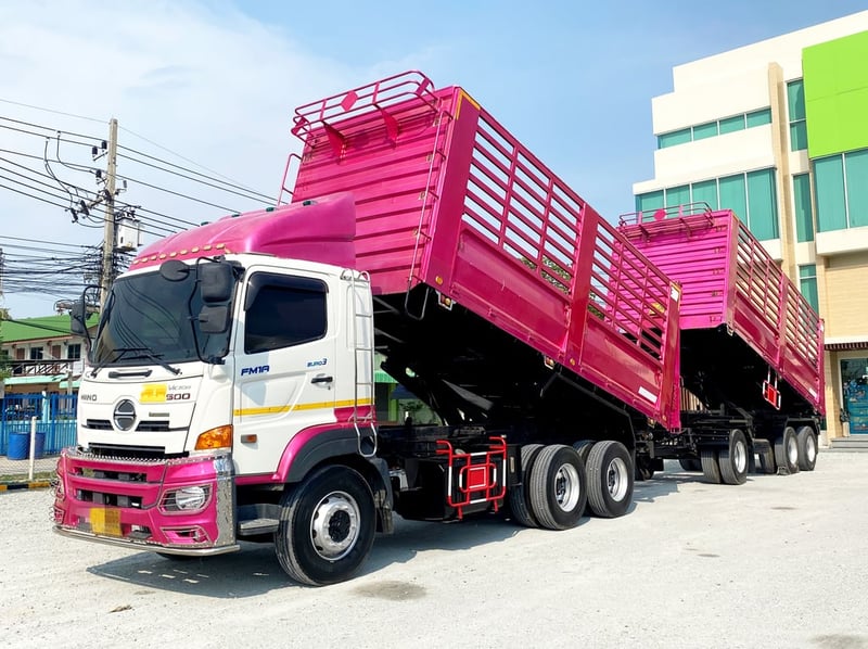 สิบล้อดั้มพ์ HINO FM1A 344 แรง ปี 65  หางดั้ม สามเพลา อู่พิรุธ ปี 65 (0932)(0933)