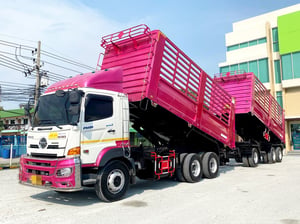 สิบล้อดั้มพ์ HINO FM1A 344 แรง ปี 65  หางดั้ม สามเพลา อู่พิรุธ ปี 65 (0932)(0933)