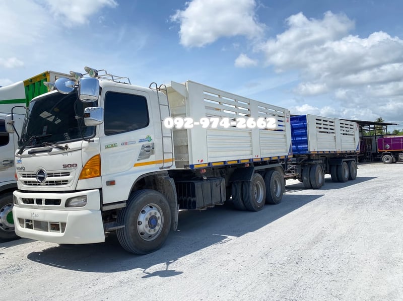 💥ด่วน 💥 กระบะสามมิตร บรรทุกได้ 30 สิบล้อดั้มพ์พ่วง HINO FM1A 344 แรง ปี53 (9321,9322 )