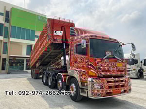 สิบสองล้อหัวลาก Hino FM1A ปี 66 (9078)หางเซมิดั้มพ์สองเพลา อู่ CTT ปี 2566 (9079) สิบสองล้อหัวลาก Hino FM1A ปี 66 (9078)หางเซมิดั้มพ์สองเพลา อู่ CTT ปี 2566 (9079)