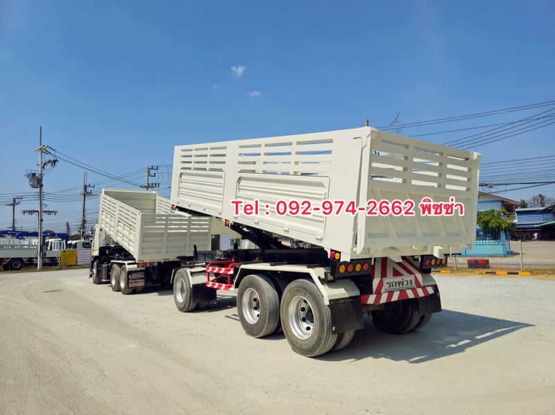 สิบล้อดั้มพ์พ่วงแม่ลูกปี 65  HINO FM1A 344แรง (2753)(1976)