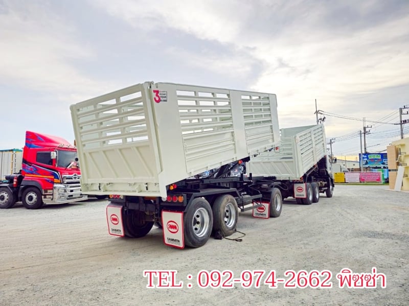 สิบล้อดั้มพ์ พ่วงแม่ลูก ISUZU FXZ 360 แรง ปี 65 (3843,3844) กระบะดัมพ์อู่ดัง อู่สามมิตร