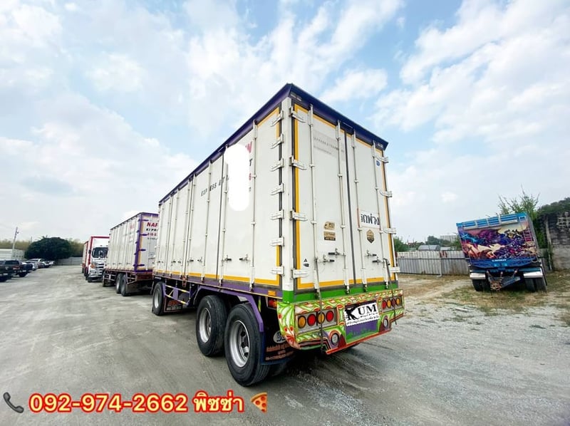 HINO FL8J 260 แรง ปี  60 (3133)(4972) สิบล้อตู้สิบบาน พร้อม ลูกพ่วง หางตู้พ่วงสิบบาน อู่ PT ปี 63 สามเพลา 