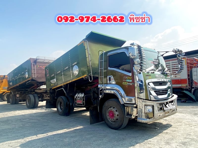 หกล้อดัมพ์ ISUZU FTR 240 แรงปี 65 (5403) พ่วงหางดัมพ์ สองเพลา อู่เดอะฟินิกซ์ ปี 65 (5404) หกล้อดัมพ์ ISUZU FTR 240 แรงปี 65 (5403) พ่วงหางดัมพ์ สองเพลา อู่เดอะฟินิกซ์ ปี 65 (5404)
