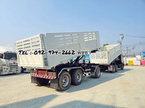 สิบล้อดั้มพ์ พ่วงแม่-ลูก  HINO FM1A 344 แรง ปี 66(1506)(3778) หางดัมพ์ สองคาน อู่แม็กเทเลอร์ ปี 65 