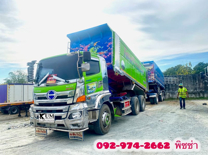 สิบล้อดั้มพ์พ่วงแม่-ลูก HINO FM1A 344แรง ปี 66 หางดัมพ์ สองเพลา อู่พนัส ปี 65 (5902)(2075) สิบล้อดั้มพ์พ่วงแม่-ลูก HINO FM1A 344แรง ปี 66 หางดัมพ์ สองเพลา อู่พนัส ปี 65 (5902)(2075)