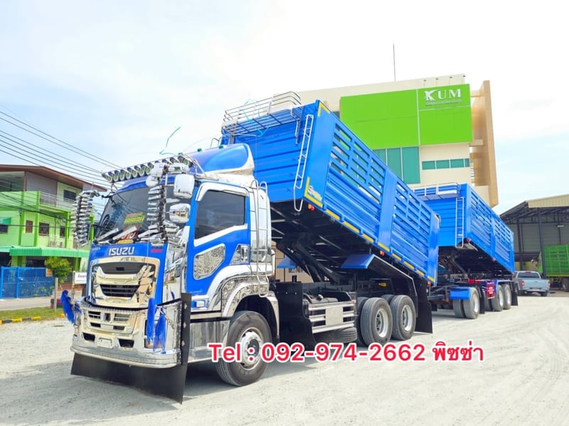 สิบล้อดัมพ์พ่วงแม่ลูก  ISUZU  FXZ 360 แรง ปี 2566 (3502,3088)