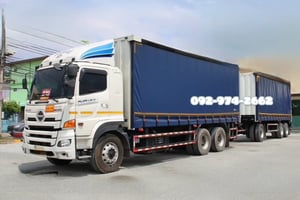 สิบล้อตู้ผ้าใบ HINO FL1A 344 แรง ปี 2567 + หางตู้ผ้าใบ สามเพลา อู่สามมิตร ปี 2567 (5506 5507) สิบล้อตู้ผ้าใบ HINO FL1A 344 แรง ปี 2567 + หางตู้ผ้าใบ สามเพลา อู่สามมิตร ปี 2567 (5506 5507)