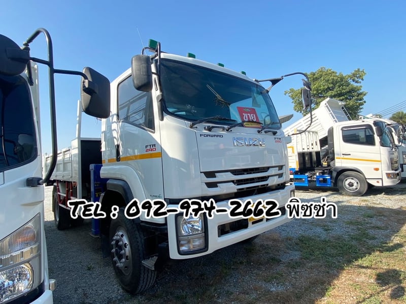  หกล้อดั้มพ์ติดเครน ISUZU FTR 240แรง ปี 66 (3266)