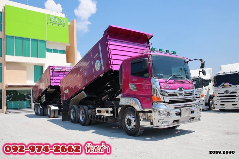 สิบล้อดั้มพ์ พ่วงเเม่-ลูก FM2P 380  แรง ปี 2565 