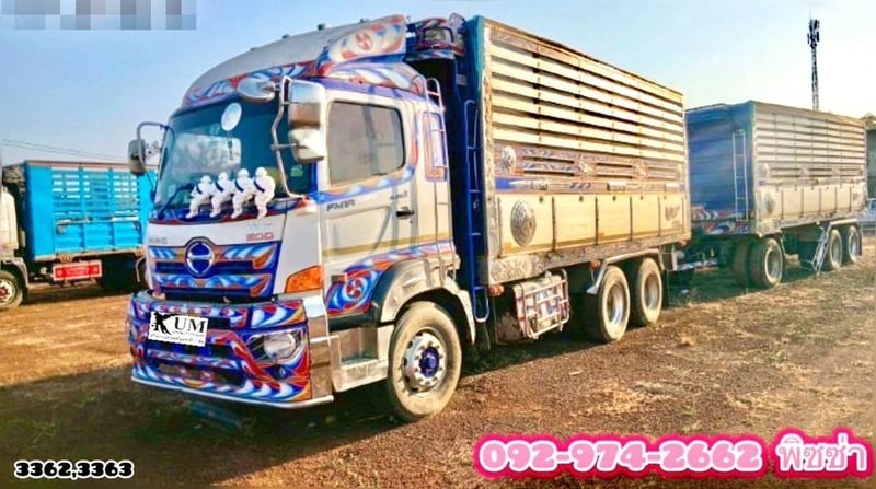 สิบล้อดั้มพ์เกษตรแม่ลูก  HINO FM1A 344 แรงม้า ปี 2561(3362,3363)