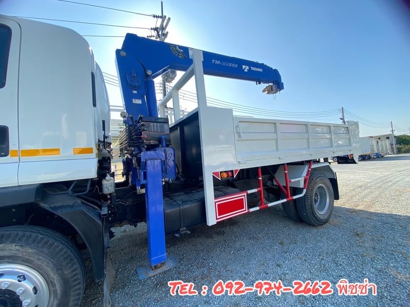  หกล้อดั้มพ์ติดเครน ISUZU FTR 240แรง ปี 66 (3266)