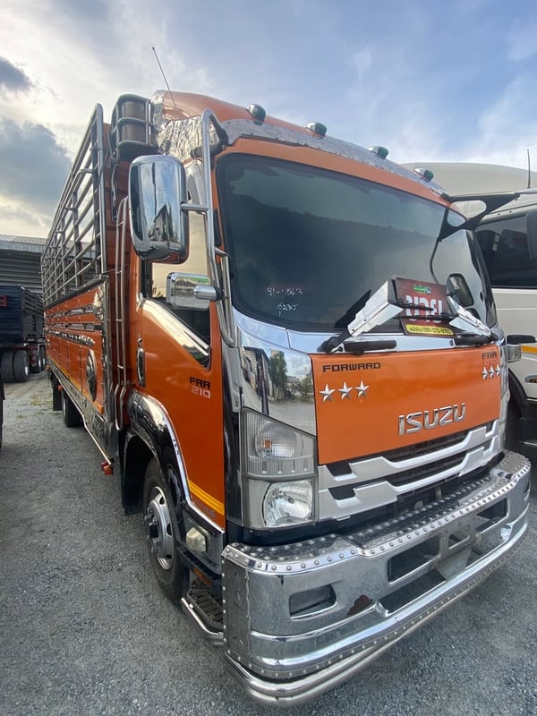 ISUZU FRR 210แรงม้า รถบรรทุก 6ล้อ กระบะคอกสูง ปี2020(3563)