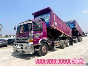 สิบล้อดั้มพ์ HINO FM2P 380 แรง ปี 65  หางดั้มพ์ สามเพลา อู่ ส.สมบัติ ปี 65 (2089,2090)