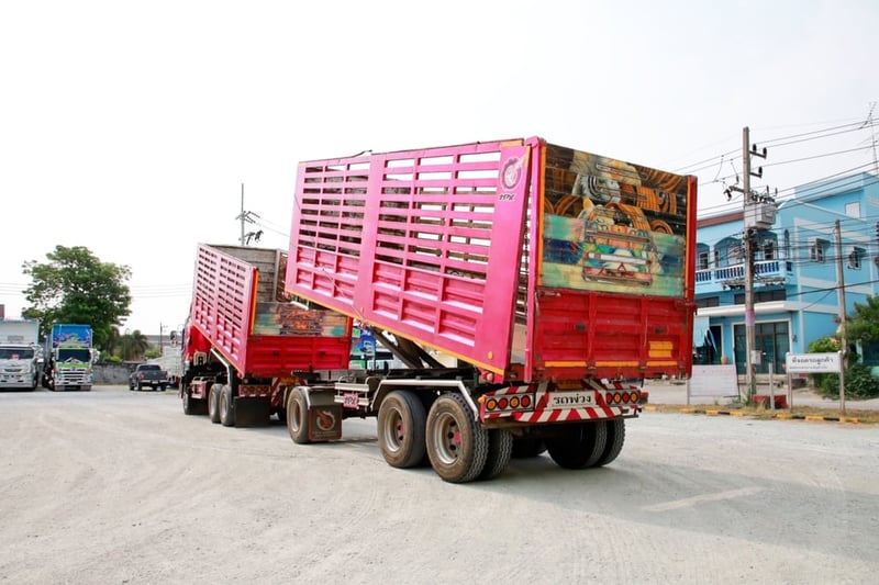 สิบล้อดั้มพ่วงแม่+ลูก  ISUZU FXZ 360 แรงปี 65 (2591,2592)