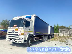 สิบล้อตู้ผ้าใบ ปีใหม่ มือเดียวป้ายแดง  HINO FL1A 344 แรงปี 67 (5506)(5507)