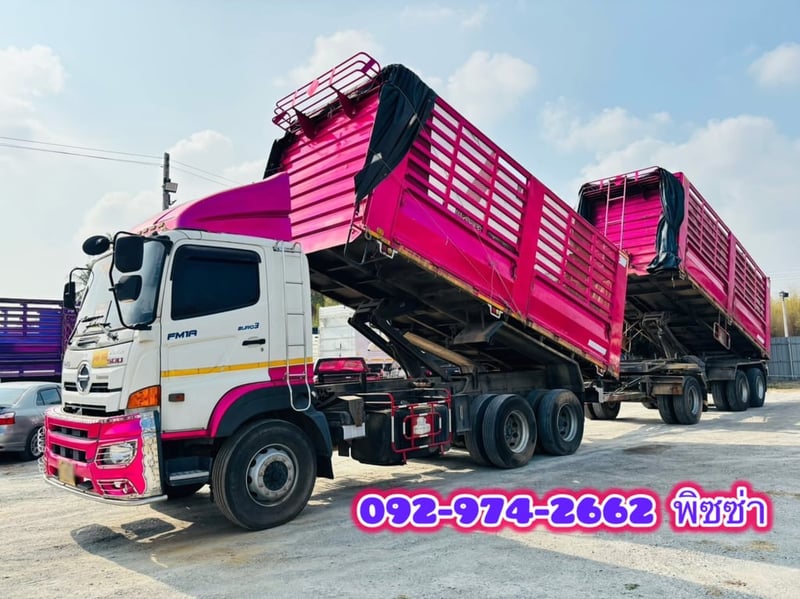 สิบล้อดั้มพ์เกษตรพ่วงแม่ลูก HINO FM1A 344 แรงม้า ปี 65 ทั้งแม่ลูก (0932 0933)