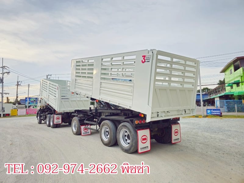 สิบล้อดั้มพ์ พ่วงแม่ลูก ISUZU FXZ 360 แรง ปี 65 (3843,3844) กระบะดัมพ์อู่ดัง อู่สามมิตร