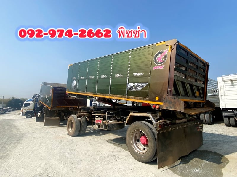 หกล้อดัมพ์ ISUZU FTR 240 แรงปี 65 พ่วงหางดัมพ์ สองเพลา อู่เดอะฟินิกซ์ ปี 65 (5403)(5404)
