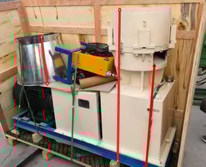 (สินค้าใหม่) เครื่องอัดเม็ด Flat  die pellet mill ขนาด 50HP