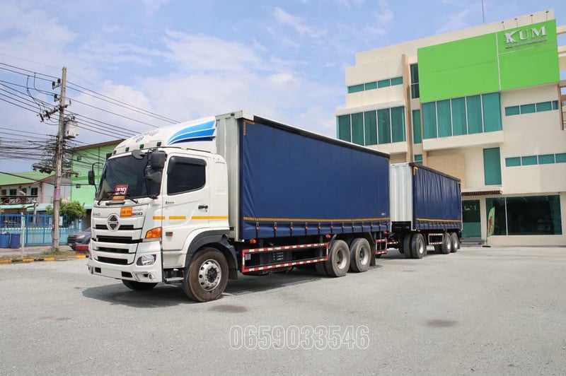 สิบล้อตู้ผ้าใบ HINO FL1A 344 แรง ปี 2567 (5506)