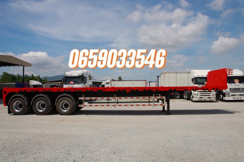 หางพื้นเรียบ สามเพลา อู่พนัส ปี 2566 (6861)