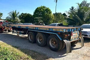 #Vาย หางพื้นเรียบสามเพลา อู่ สามมิตร ปี 58 (6403)