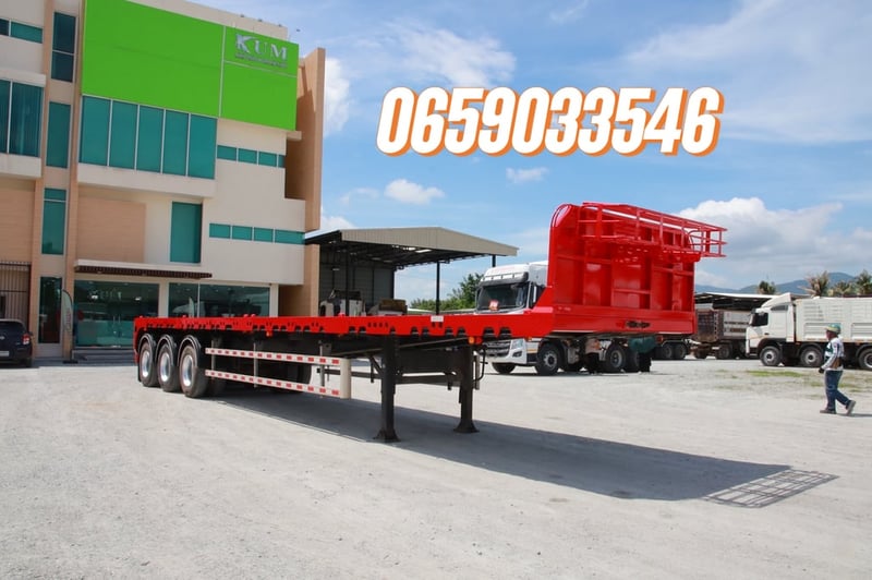 หางพื้นเรียบ สามเพลา อู่พนัส ปี 2566 (6861)