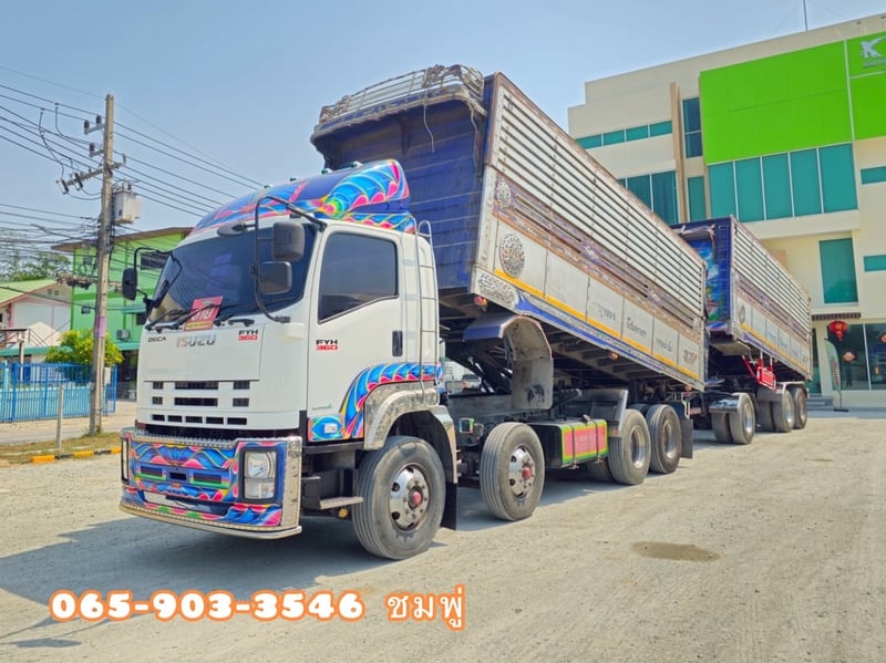 สิบสองล้อดั้มพ์แม่ลูก ISUZU FYH 360 แรง ปี 2555 (0856,0857)