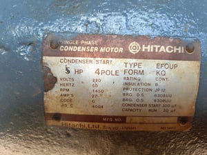 มอเตอร์ไฟบ้าน 5 แหล่ง hitachi
