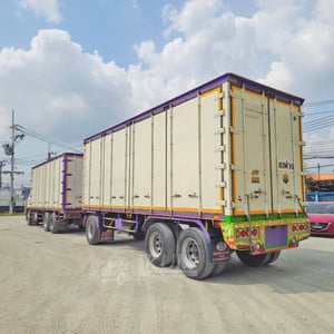 สิบล้อตู้สิบบาน HINO FL8J 260 แรง ปี 2560 + หางตู้สิบบาน สามเพลา อู่เซฟดีล ปี 2563 (3133 4972)