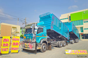 สิบล้อดั้มพ์ ISUZU FXZ 360 แรงม้า ปี 66  หางดั้มพ์ สามเพลา อู่เดอะฟินิกซ์ ปี 66 (5392 5393)