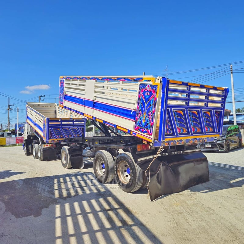 สิบล้อดั้มพ์ HINO FM2P 380 แรง ปี 2561 + หางดั้มพ์ สามเพลา อู่สามมิตร ปี 2561 (8844 8845)