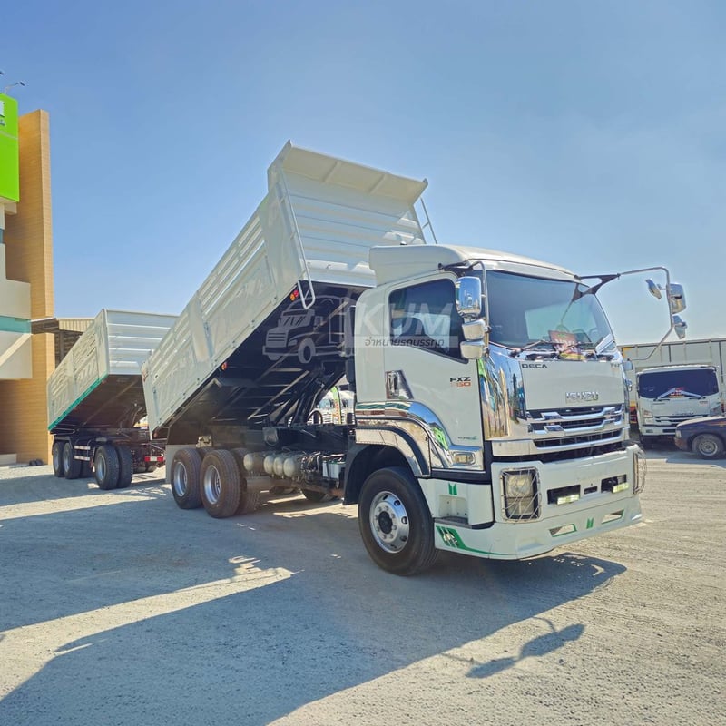 ISUZU FXZ 360 แรง ปี 56 + หางดั้มพ์ สามเพลา อู่สามมิตร ปี 57 (2374 8972)