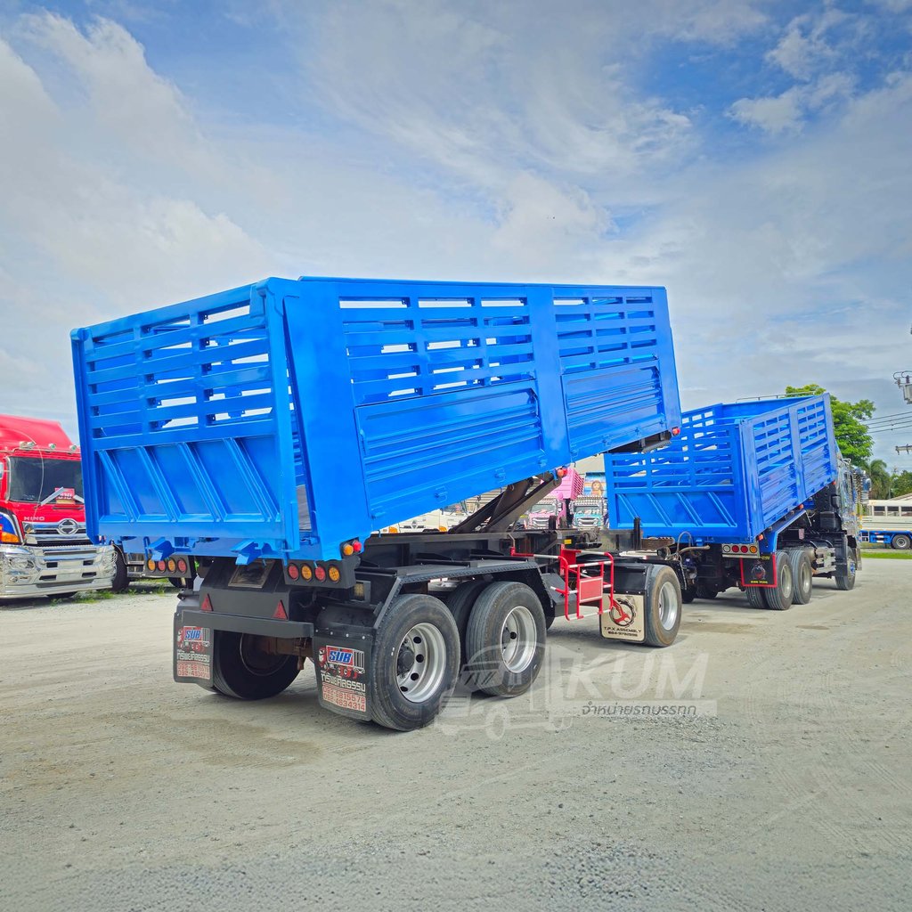 โปรก่อนฤดูกาลเก็บเกี่ยวซื้อ สด ลด 100,000  สีสวยมาก ISUZU FXZ 360 แรงม้า ปี 66 + หางดั้มพ์ สามเพลา อู่เดอะฟินิกซ์ ปี 65  (3502)