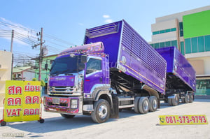 สิบล้อดั้มพ์ ISUZU FXZ 360 แรง ปี 2554 + หางดั้มพ์ สามเพลา อู่ส.สมบัติ ปี 2555 (9033 0857)