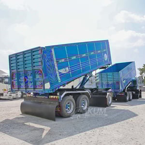 สิบล้อดั้มพ์พ่วงแม่ลูกอู่พงศ์ไพบูลย์ HINO FM2P 380 แรง ปี 2564 (2344)