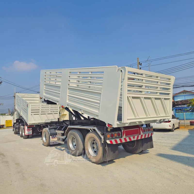 สิบล้อดั้มพ์ HINO FM1A 344 แรงม้า ปี 66 + หางดั้มพ์ สามเพลา อู่แม็กเทรลเลอร์ ปี 65 (1506 3778)