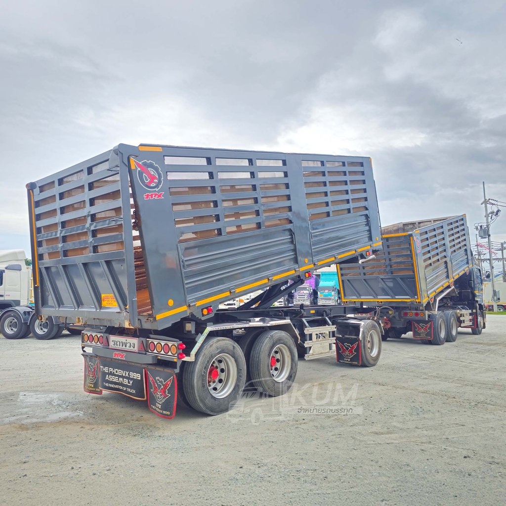 ซื้อสดลด 100,000 สด ลด VAT คอกเกษตรสีเทาแลมโบ ISUZU FXZ 360 แรงม้า ปี 66 + หางดั้มพ์ สามเพลา อู่เดอะฟินิกซ์ ปี 66 (7740 7741)