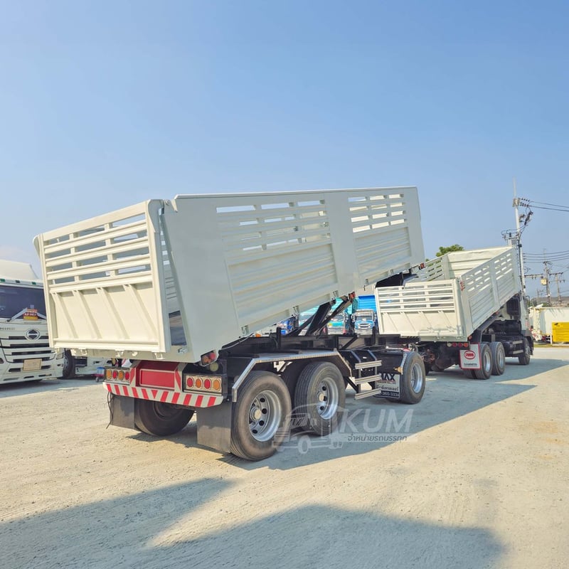 สิบล้อดั้มพ์ HINO FM1A 344 แรงม้า ปี 66 + หางดั้มพ์ สามเพลา อู่แม็กเทรลเลอร์ ปี 65 (1506 3778)