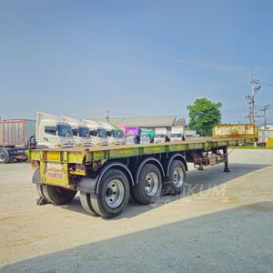 หางเทรลเลอร์ราคาถูกมาก หางพื้นเรียบ สามเพลา อู่BLT ปี 58 ค่ะพี่ขาา (7339)