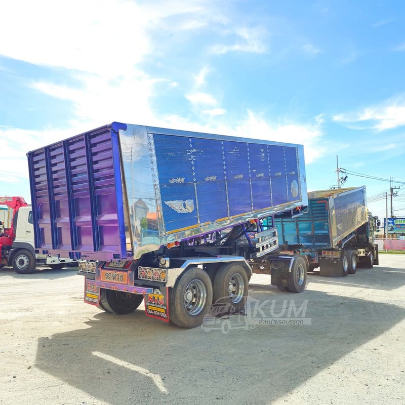 สิบล้อดั้มพ์เกษตร ISUZU FXZ 360 แรงม้า ปี 66 + หางดั๊มพ์ สามเพลา อู่ส.สมบัติ ปี 66 (5236 5237)