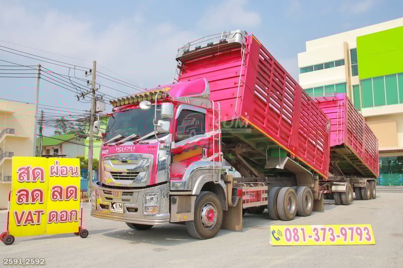 สิบล้อดั้มพ์ ISUZU FXZ 360 แรง ปี 2565 + หางดั้มพ์ สามเพลา อู่เดอะฟินิกซ์ ปี 2565 (2591 2592)