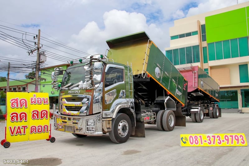 หกล้อดั้มพ์ ISUZU FTR 240 แรง ปี 2565 + หางดั้มสองเพลา อู่เดอะฟินิกซ์ ปี 2565 (5403 5404)
